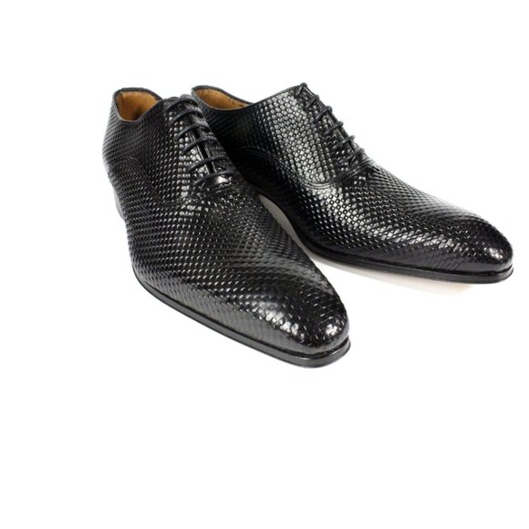 Yaya Mens Black Oxford Leather Shoes main image 6